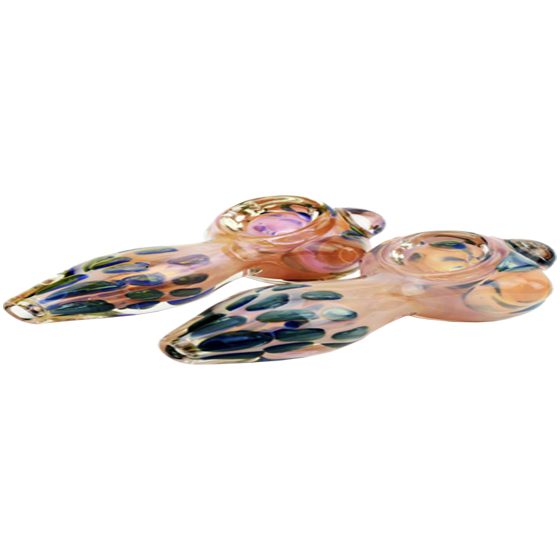 4" TP SPOON 20CT GOLD FUMED W/DOTS 120G