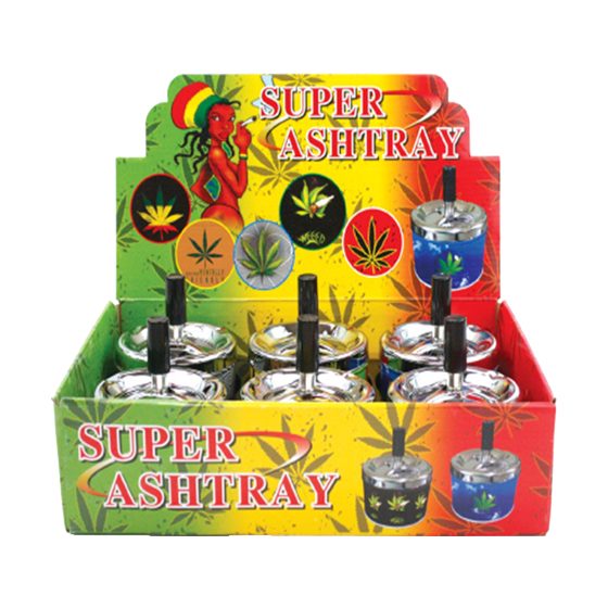 ASHTRAY SUPER PUSH LEAF