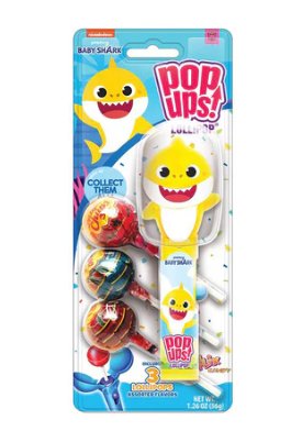 BABY SHARK 6CT POP UPS LOLLIPOP