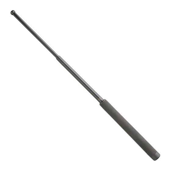 BATON 26" SOLID STEEL BLACK W/SHEATH