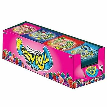 BAZOOKA 8CT JUICY DROP PUSH POP GUMMY ROLL STRAWBERRY