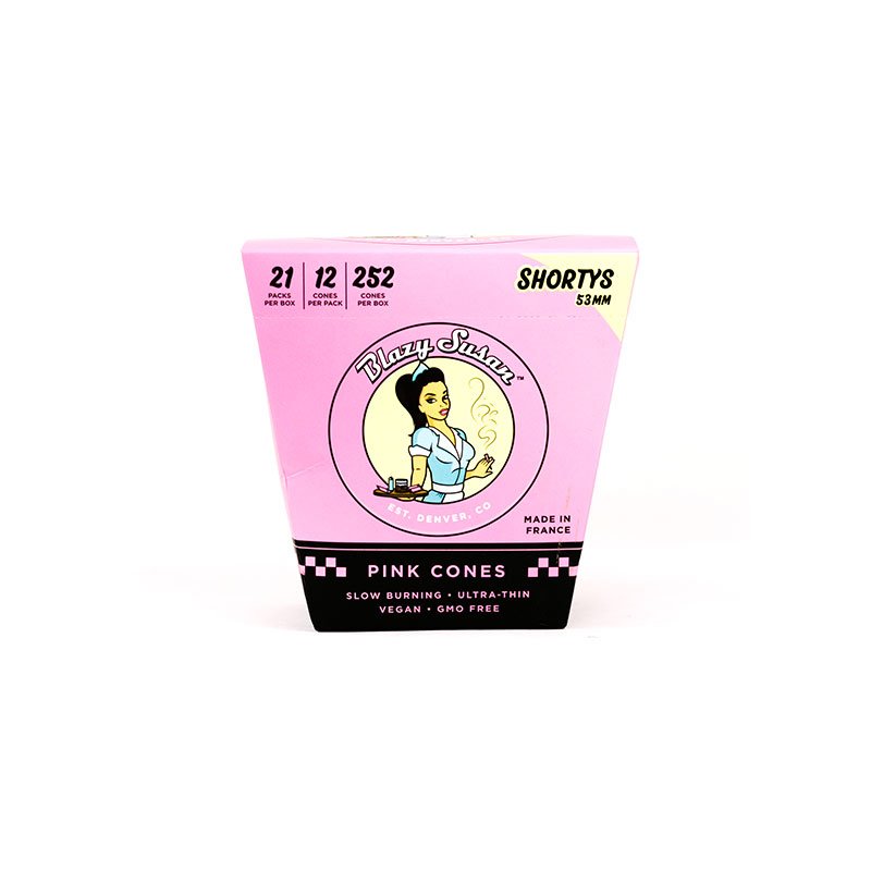 BLAZY SUSAN PINK CONES 21/12CT SHORTYS 53MM