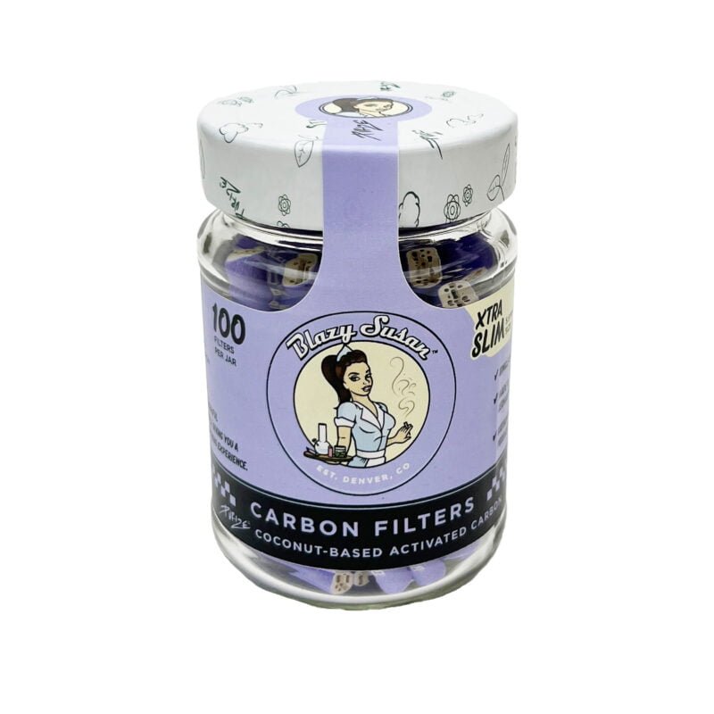 BLAZY SUSAN PURPLE 100CT TIPS XTRA SLIM JAR