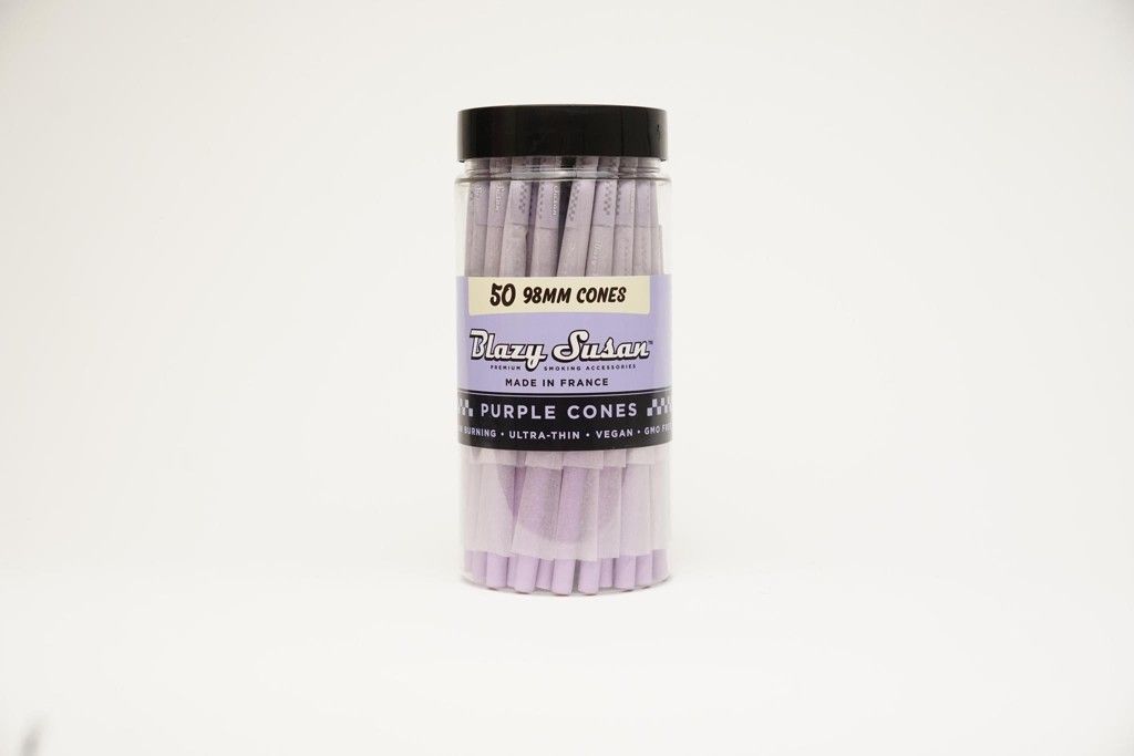 [24681] BLAZY SUSAN PURPLE CONES 50CT 98MM JAR