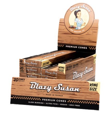BLAZY SUSAN UNBLEACHED CONES KINGSIZE 20PK 12CT