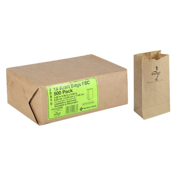 BROWN PAPER BAG 500CT # 1