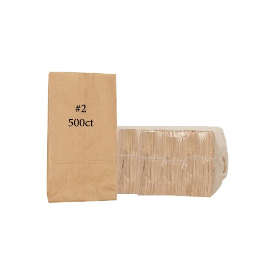 BROWN PAPER BAG 500CT # 2