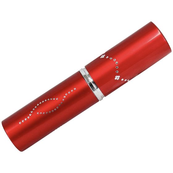 CHEETAH STUN GUN & PPR SPRAY RHINESTONES LIPSTICK RED
