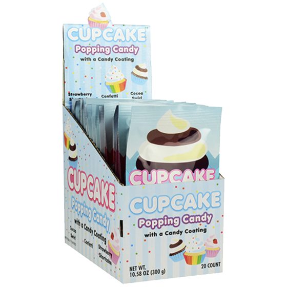 CUPCAKE COATED 20CT POPPING CANDY