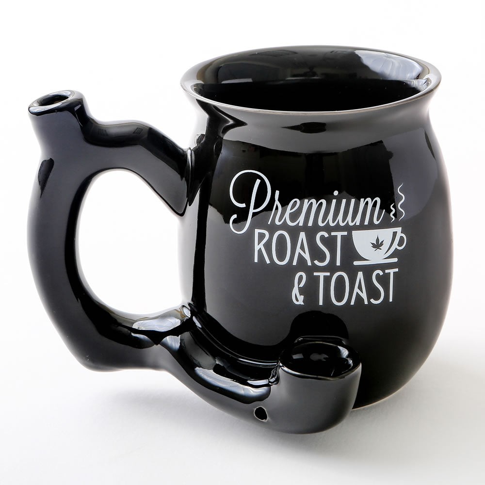 [82478] FASHIONCRAFT MUG SKULL BLACK WITH WHITE TRIM
