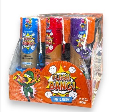 FLASH BANG 12CT SPRAY CANDY WITH LIGHT