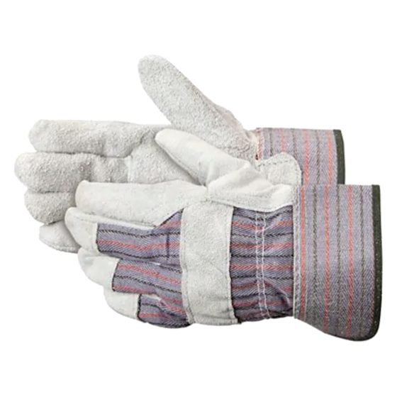 GLOVES 12CT LEATHER PALM WORKING