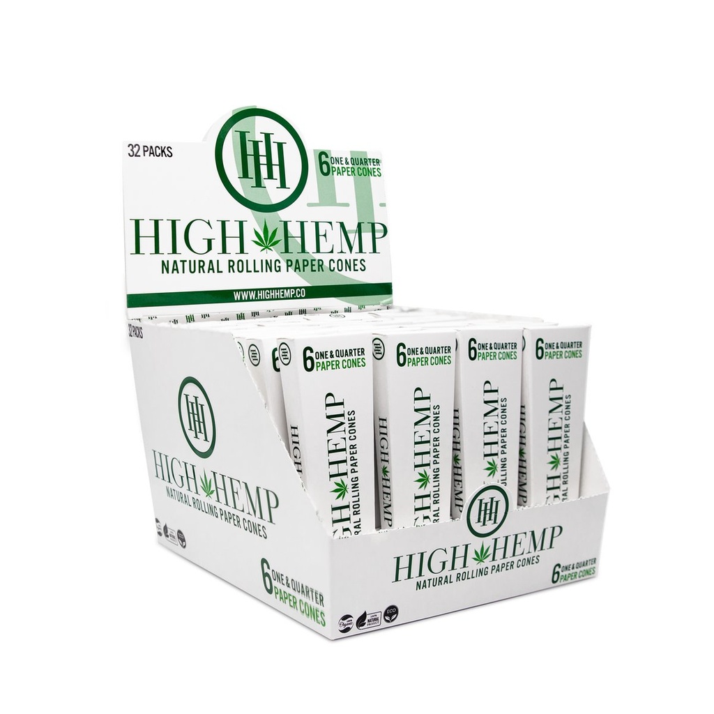 HIGH HEMP CONES 32/6CT 1.25"