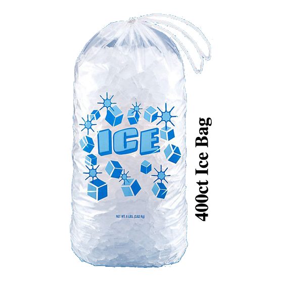ICE BAG CRYSTAL ICE 400CT 8LBS