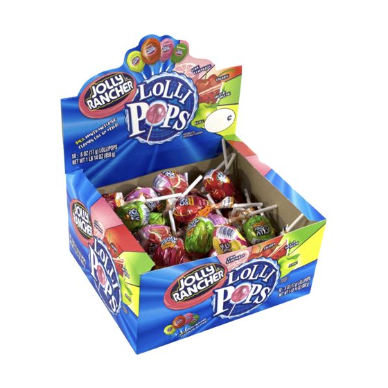 JOLLY RANCHER ASSORTED LOLLIPOP 50CT