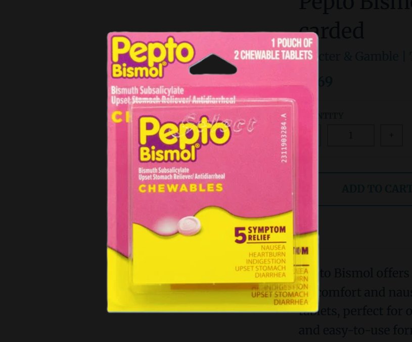 MED PEPTO BISMOL CHEWABLE BLISTER 12CT