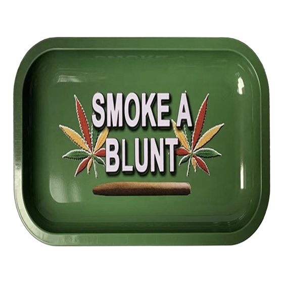 METAL TRAY 7X5 SMOKE A BLUNT