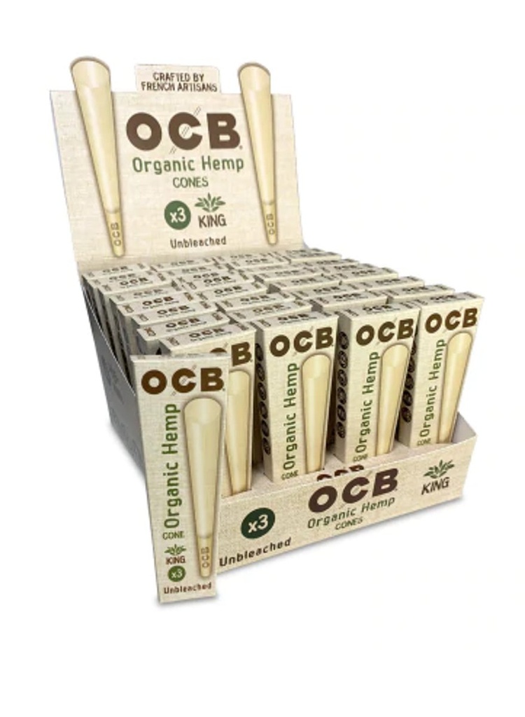 OCB CONES ORGANIC BAMBOO X3 KING SIZE