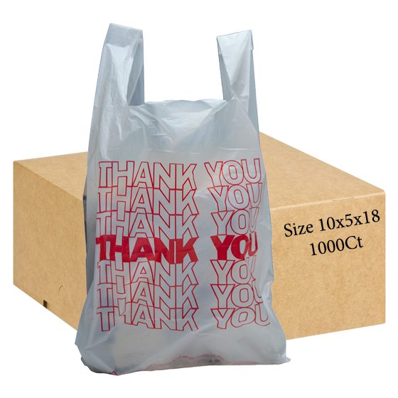 PLASTIC BAG TY WHITE 1000CT MEDIUM 10X5X18