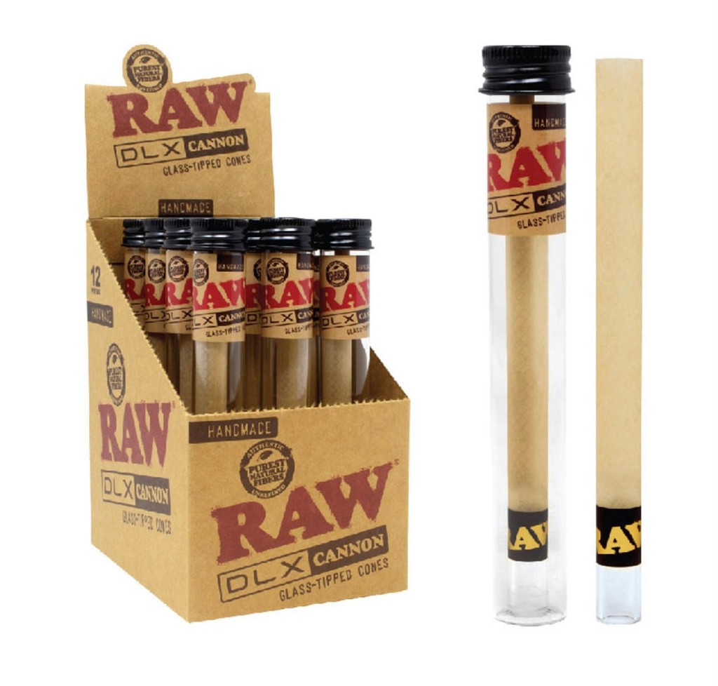 RAW CONES DLX CANNON 12CT GLASS TIPPED