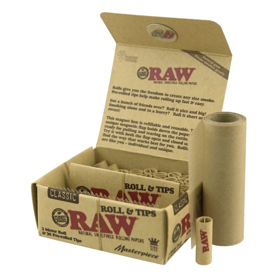 RAW TIPS 12CT MASTERPIECE ROLL+TIPS
