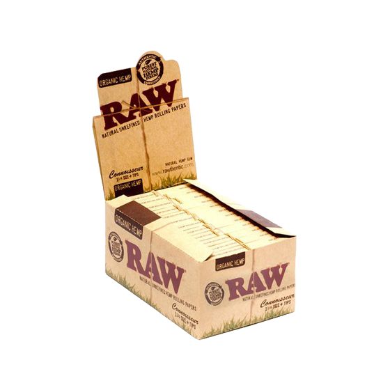 RAW TIPS 24CT ORGANIC CONNOISSEUR 1.25"