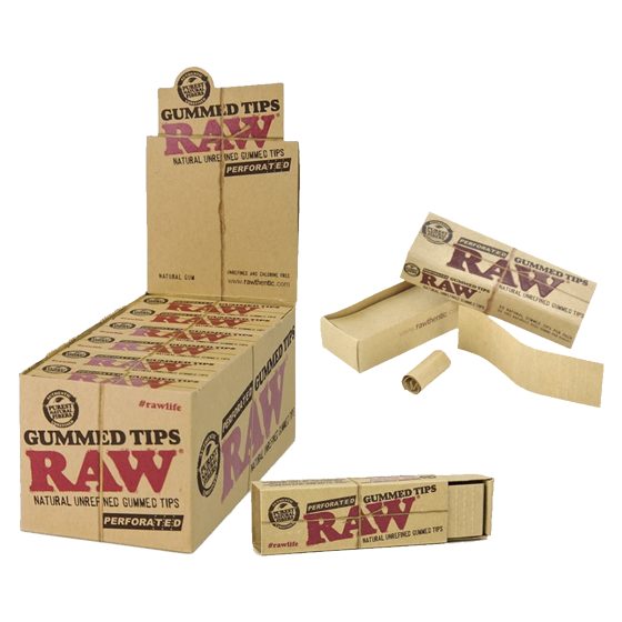 RAW TIPS 24CT PERFORATED GUMMED