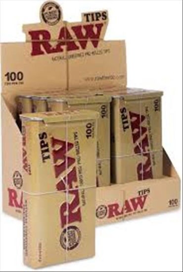 RAW TIPS 6/100CT TIN CAN