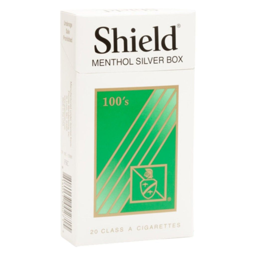 [40108] SHIELD BOX MENTHOL SILVER 100