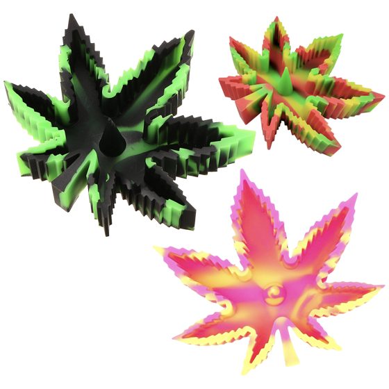 SILICONE ASHTRAY LEAF 6CT