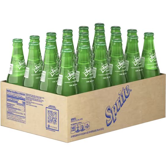 SPRITE GLASS BOTTLE 24CT 12FL OZ