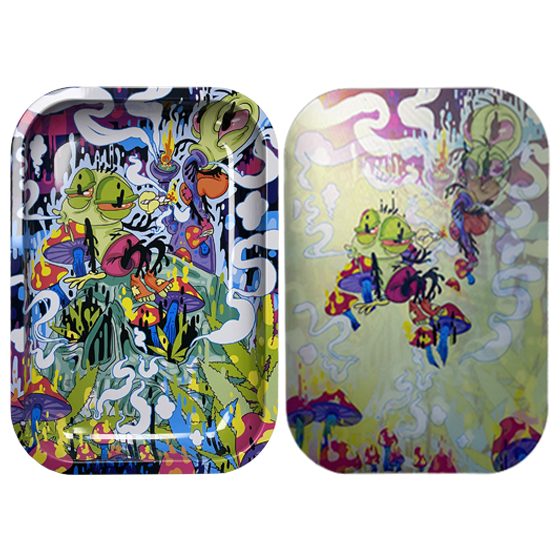 [17318] 3D HOLOGRAPHIC TRAY 10X7 SKELETON FLEA