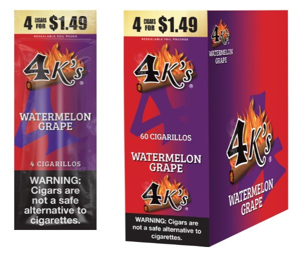 [26529] 4K'S 15CT 4/$1.49 WATERMELON GRAPE