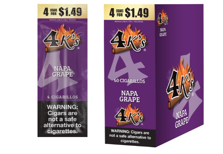[26504] 4K'S 15CT 4/$1.49 NAPA GRAPE