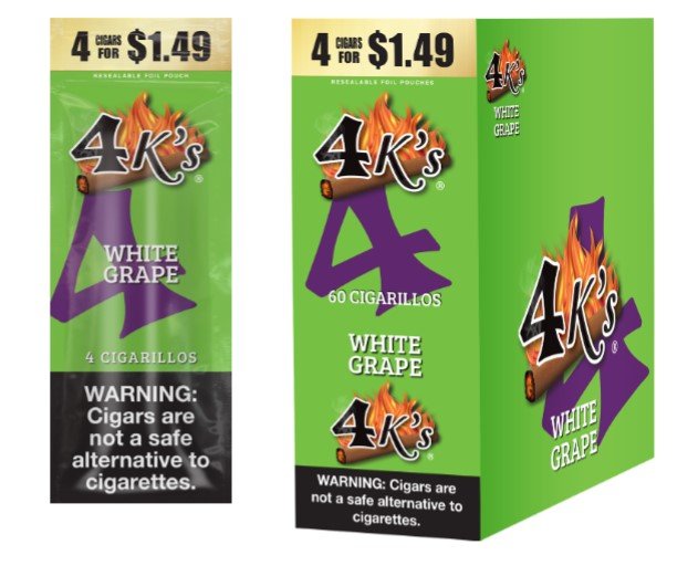 [25639] 4K'S 15CT 4/$1.49 WHITE GRAPE