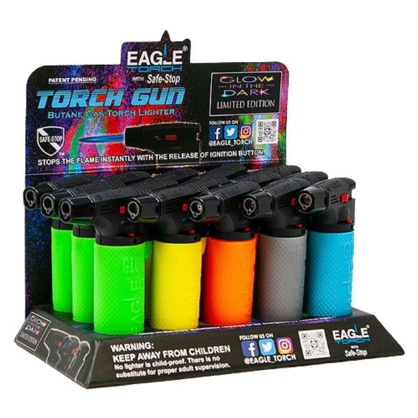 [36806] EAGLE TORCH 15CT 4" GLOW IN DARK