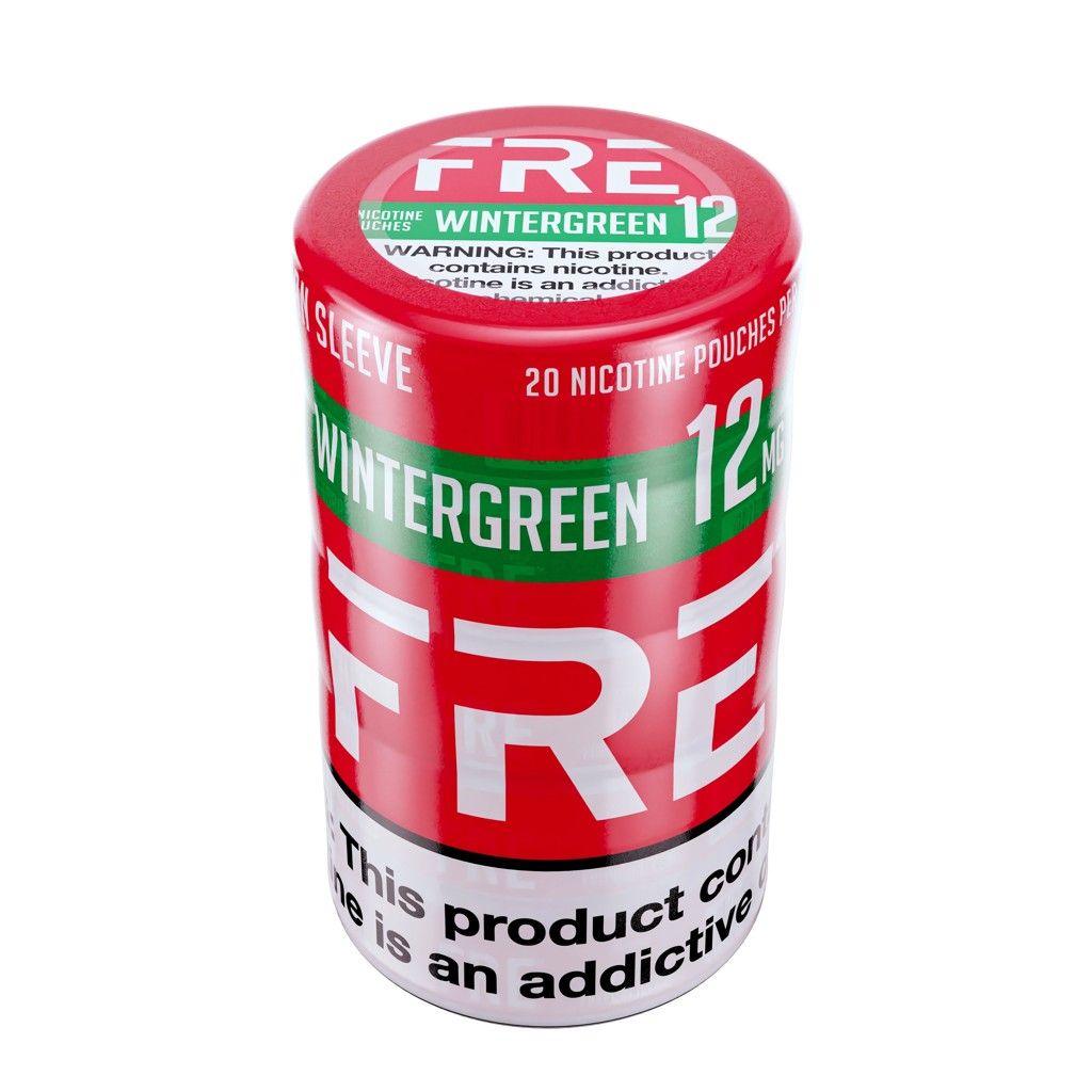 [36766] FRE NICOTINE POUCH 12MG 5CT WINTERGREEN