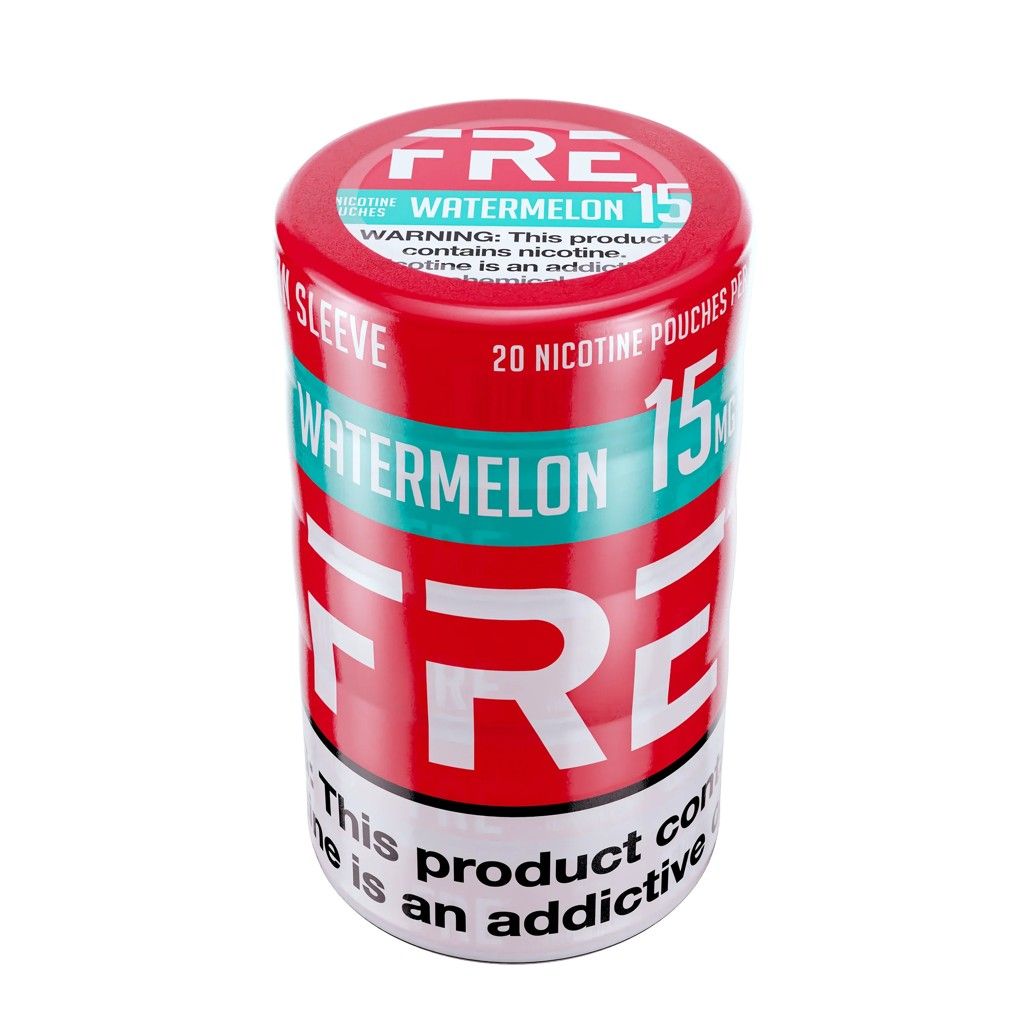 [36784] FRE NICOTINE POUCH 15MG 5CT WATERMELON