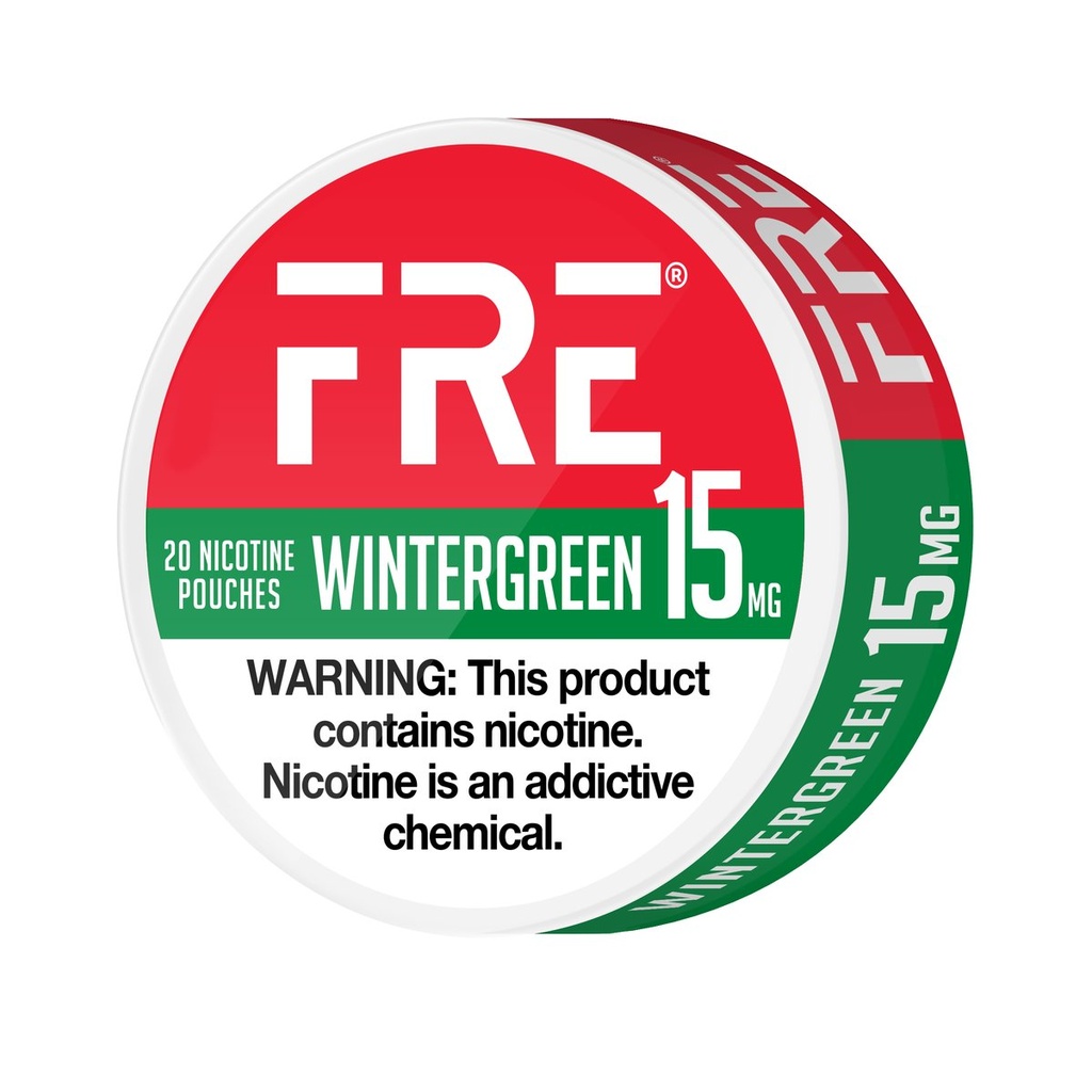 [36748] FRE NICOTINE POUCH 15MG 5CT WINTERGREEN