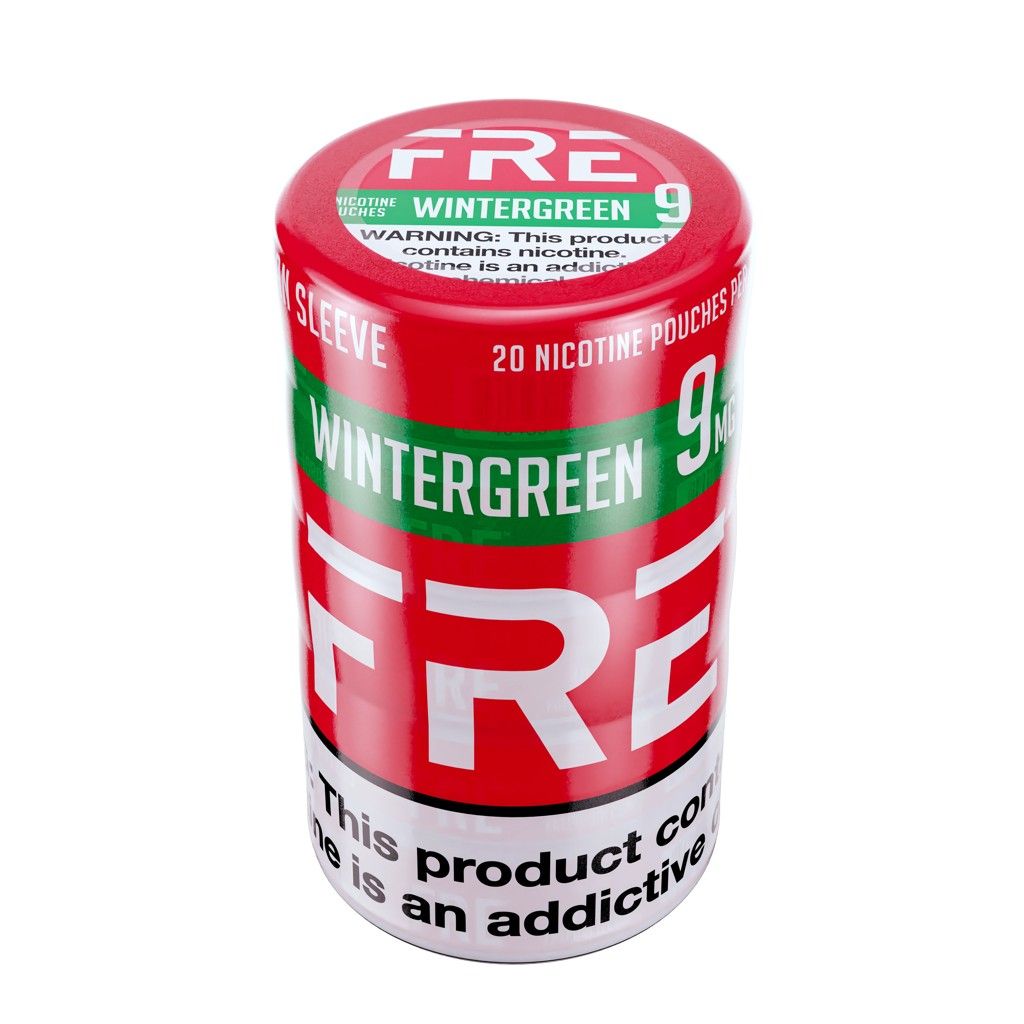 [36765] FRE NICOTINE POUCH 9MG 5CT WINTERGREEN