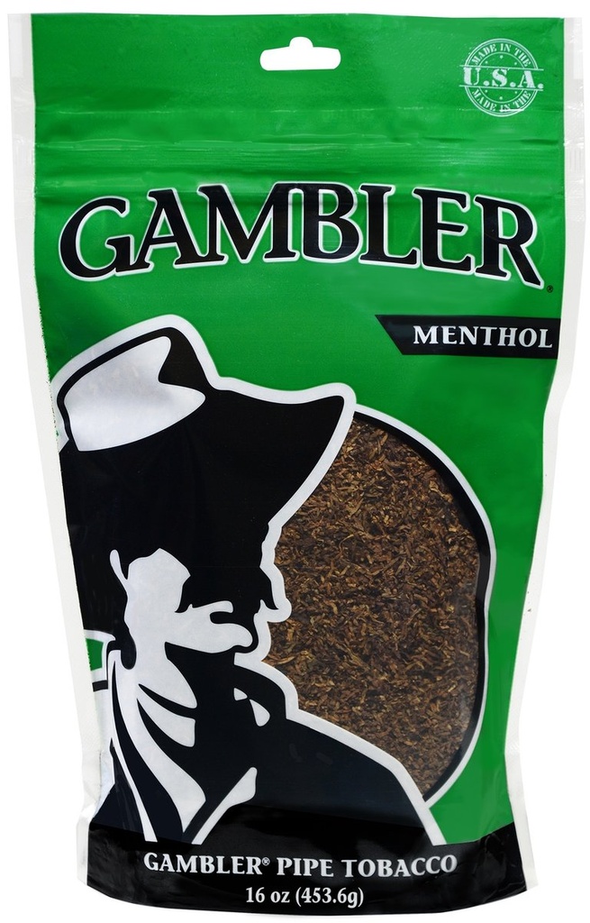 [1304] GAMBLER TOBACCO 16OZ MENTHOL