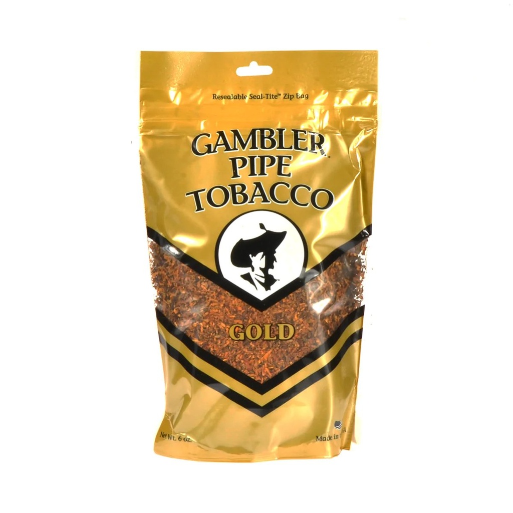 [1300] GAMBLER TOBACCO 6OZ GOLD