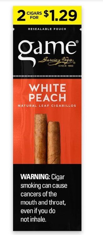 [41013] GAME 30CT 2/$1.29 WHITE PEACH