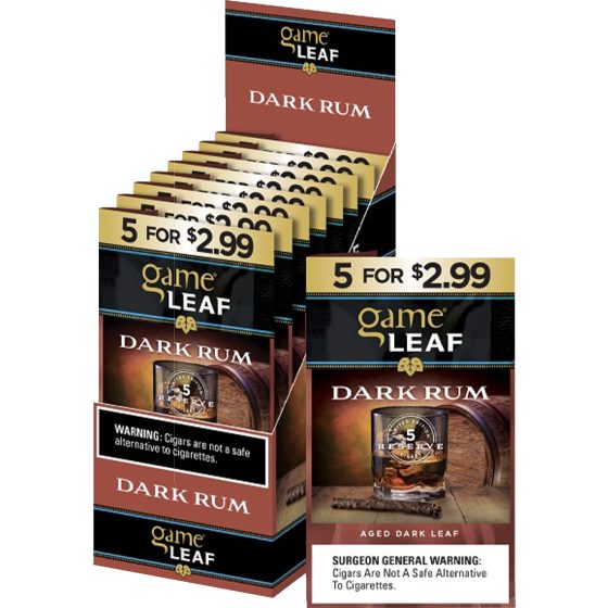 [25190] GAME LEAF $2.19 10/3CT DARK RUM