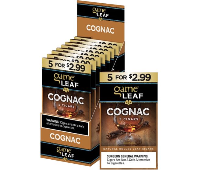 [1229] GAME LEAF 8CT 5/$2.99 COGNAC