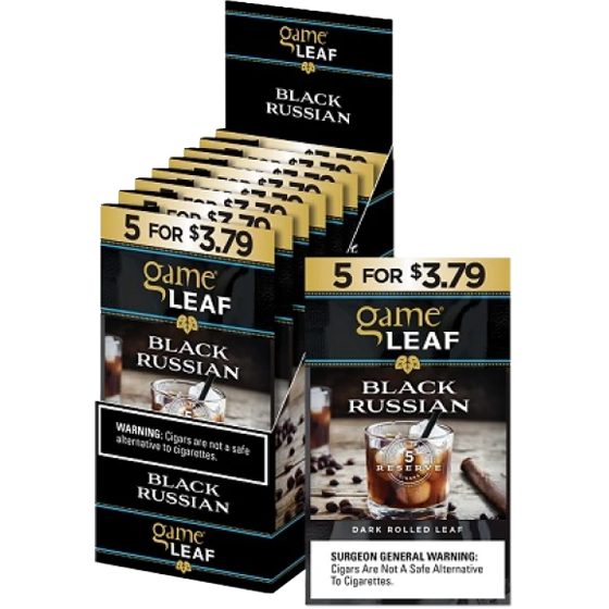 [1484] GAME LEAF 8CT 5/$3.79 BLACK RUSSIAN