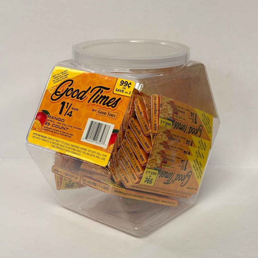 [35452] GOOD TIMES 25CT JAR $.99 1.25 MANGO