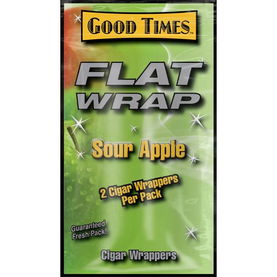 [22033] GOOD TIMES 25CT FLAT WRAP SOUR APPLE