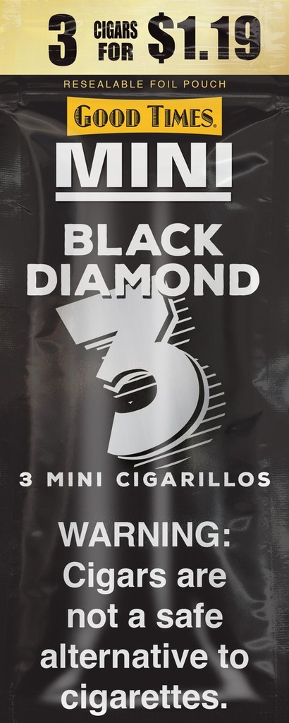 [24117] GOOD TIMES MINI 15CT 3/$1.19 BLACK DIAMOND