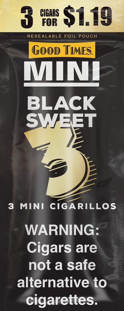 [26017] GOOD TIMES MINI 15CT 3/$1.19 BLACK SWEET